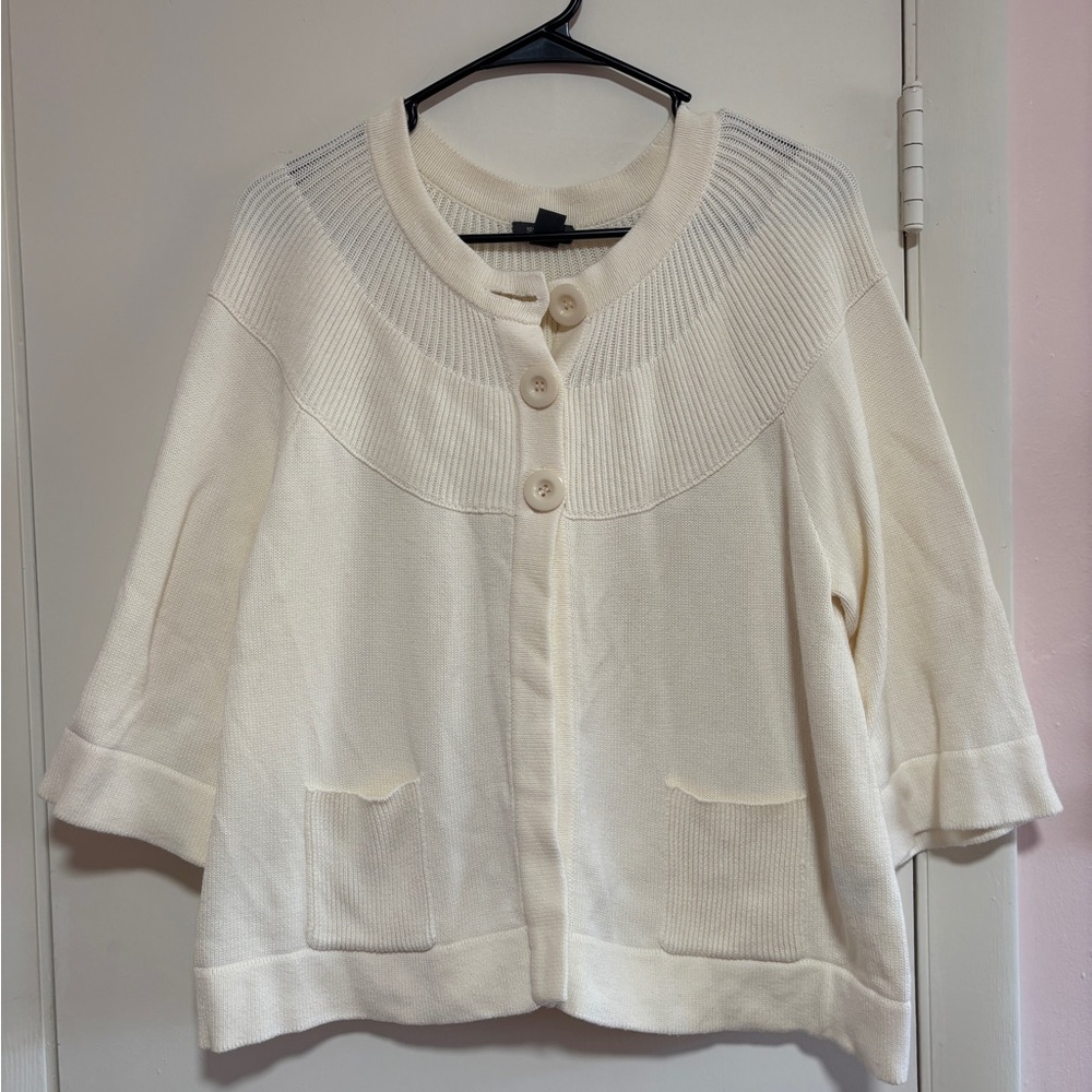 Kenneth Cole Reaction Cream Cardigan Sweater